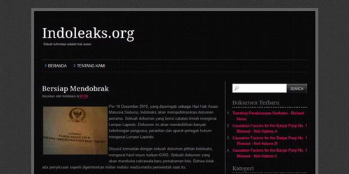 indoleaks situs wikileaks indonesia