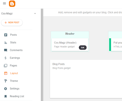 Layout changing in Blogger