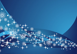 雪の結晶が舞う青い背景 BLUE SNOWFLAKE BACKGROUND VECTOR イラスト素材