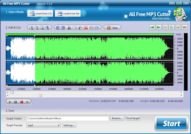 All Free MP3 Cutter v3.1.9 + Manual cortar Mp3 