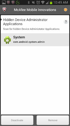 A list of all detected Administrator Apps.