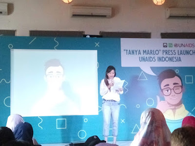 Ngomongin problem kesehatan saya gres saja menghadiri program Press Launch  UNAIDS Indonesi Aplikasi Chat Bot Tanya Marlo