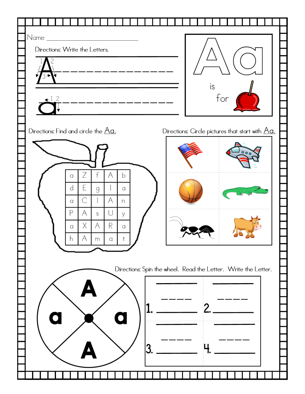 http://www.teacherspayteachers.com/Product/Alphabet-Letter-Activities-and-Games-1450252