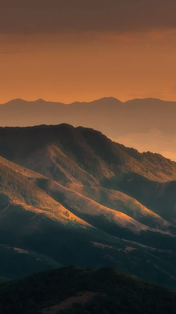 Landscape, Evening, Mountains, Clouds, Dusk, Fog