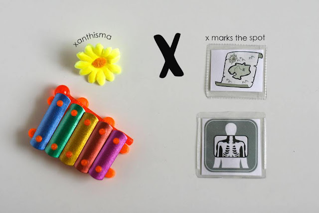 Letter X Language objects for Montessori alphabet box by TomToy