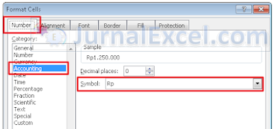 Menambahkan Teks Rupiah Dalam Excel - JurnalExcel.com