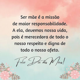 Mensagem de feliz dia das mães