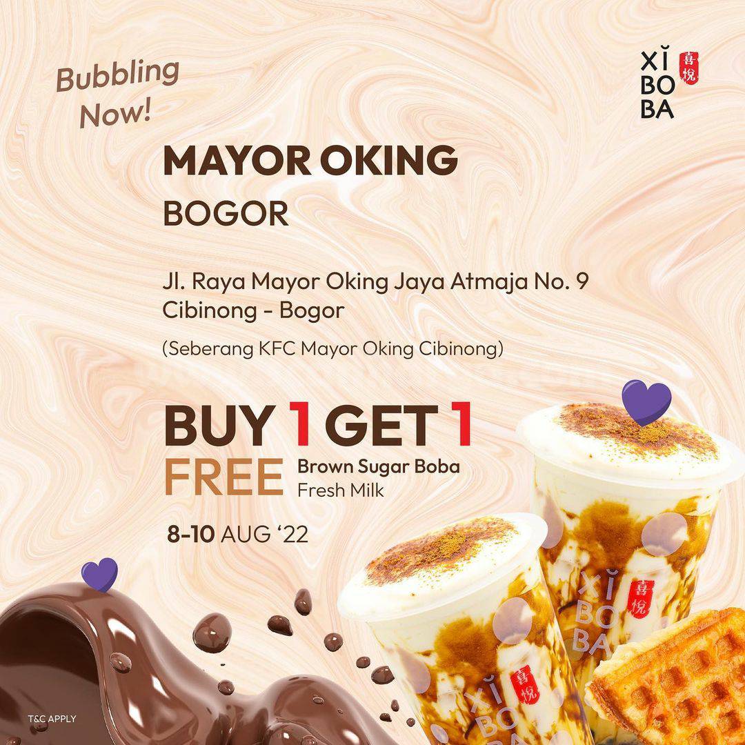 XIBOBA Mayor Oking Bogor Opening Promo – BUY 1 GET 1 FREE