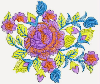 Rose blom ontwerp Patch