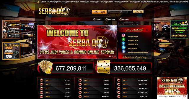 SerbaQQ Agen Judi Poker Online, Agen Domino99, Domino99