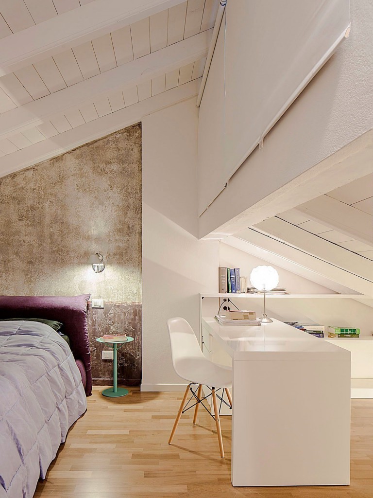 Modern Attic Apartment In Bologna With Custom Designed Elements