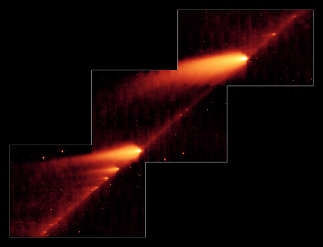 Fragmentação do cometa 73P-Schwassmann-Wachmann em 2006 registrada pelo telescópio Spitzer