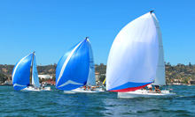 J/70 one-design speedsters- sailing Hot Rum San Diego