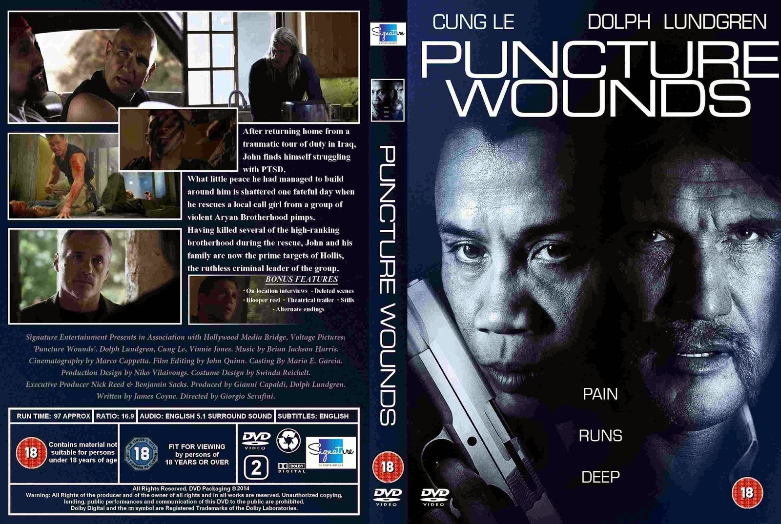 Tudo Capas Br: Puncture Wounds (2014) - Cover and Label DVD Movie