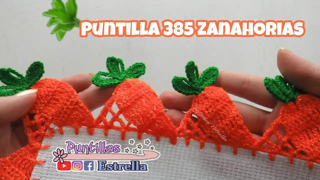 Puntilla zanahorias a crochet