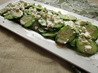 Cucumbers with Tahini and Crumbled Feta