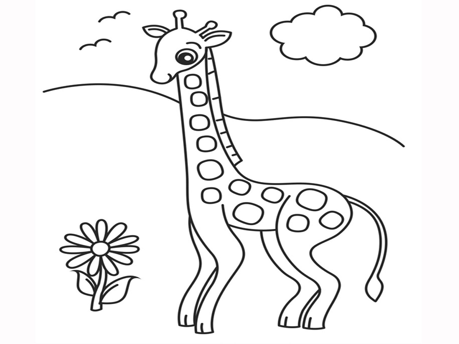 Giraffe Coloring Page