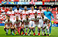 SELECCIÓN DE SUIZA - Temporada 2015-16 - Ricardo Rodriguez, Johan Djourou, Valon Behrami, Fabian Schaer, Haris Seferovic y Yann Sommer; Granit Xhaka, Stephan Lichtsteiner, Blerim Dzemaili, Admir Mehmedi y Xherdan Shaqiri - ALBANIA 0 SUIZA 1 (Schan) - 11/06/2016 - Eurocopa de Francia 2016, grupo A - Lens, Francia, Stade Bollaert-Delelis