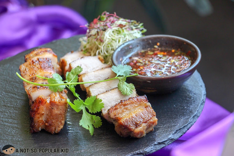 Grilled U.S. Pork Belly with special Thai Sauce of Mango Tree