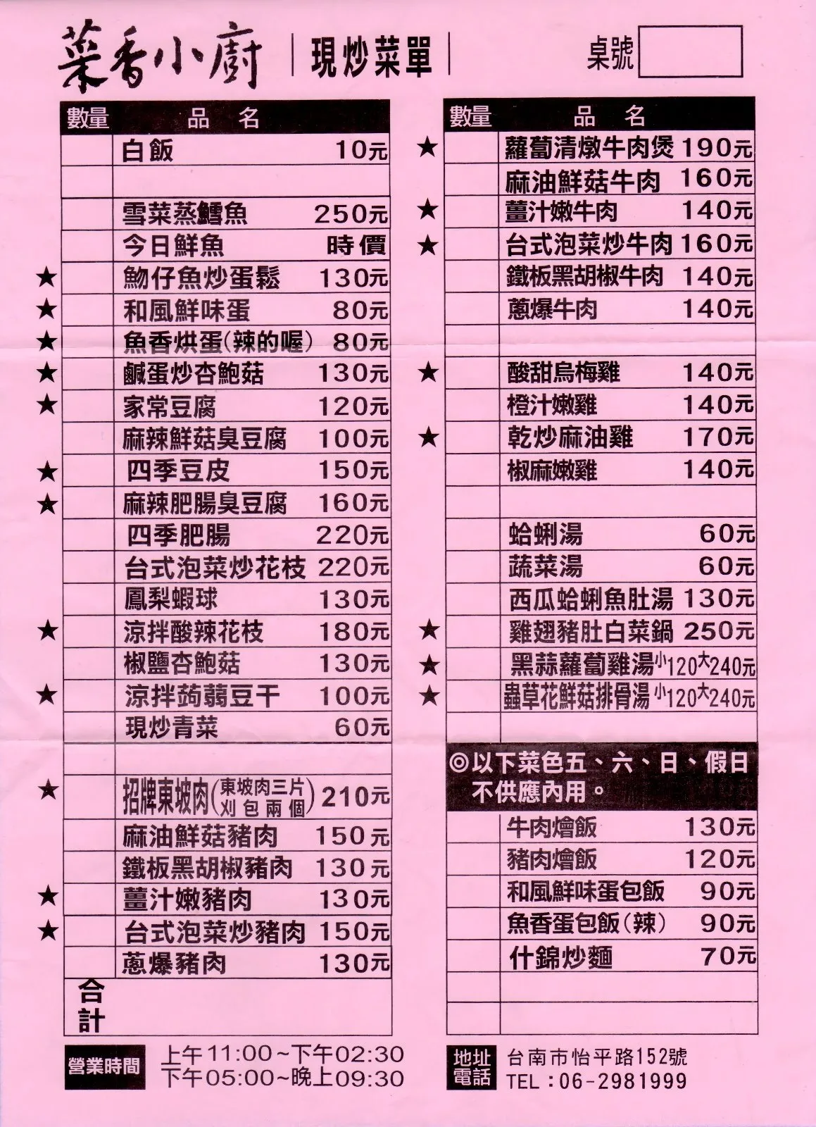 [台南][安平區] 菜香小廚｜適合2-4人用餐的家庭式小炒｜食記