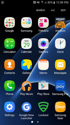 samsung galaxy s7 main menu