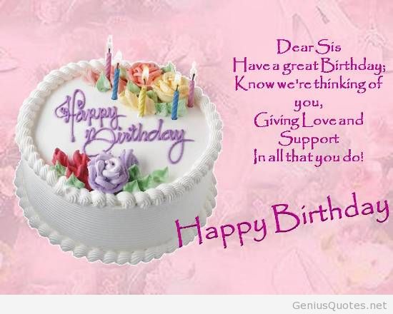 Birthday Wishes to sister