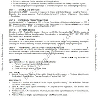 IT6502 Digital Signal Processing-Syllabus-Semester VI-CSE-BE-Anna University