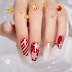 Christmas Press On Nails in Medium Size with Jingle Bells and Snowflake Design Nails for Girls and Women