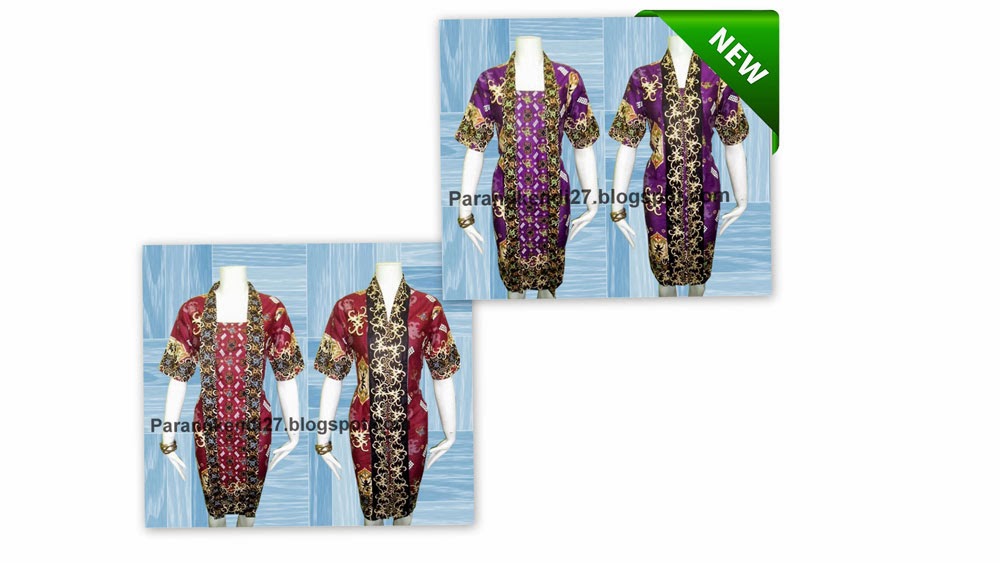 Busana baju batik kebaya kombinasi model  rok  blus modern 