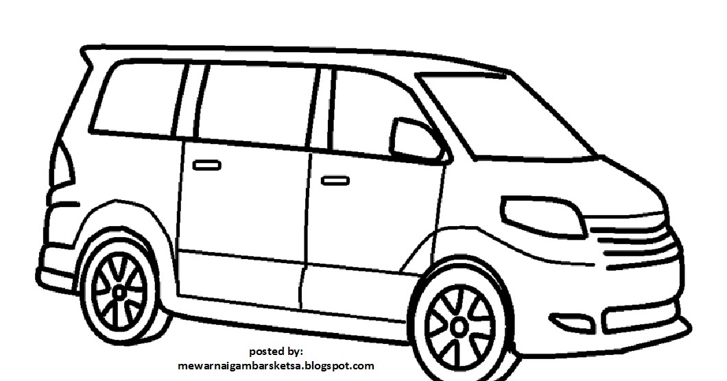 Mewarnai Gambar Mewarnai Gambar Sketsa Mobil  5