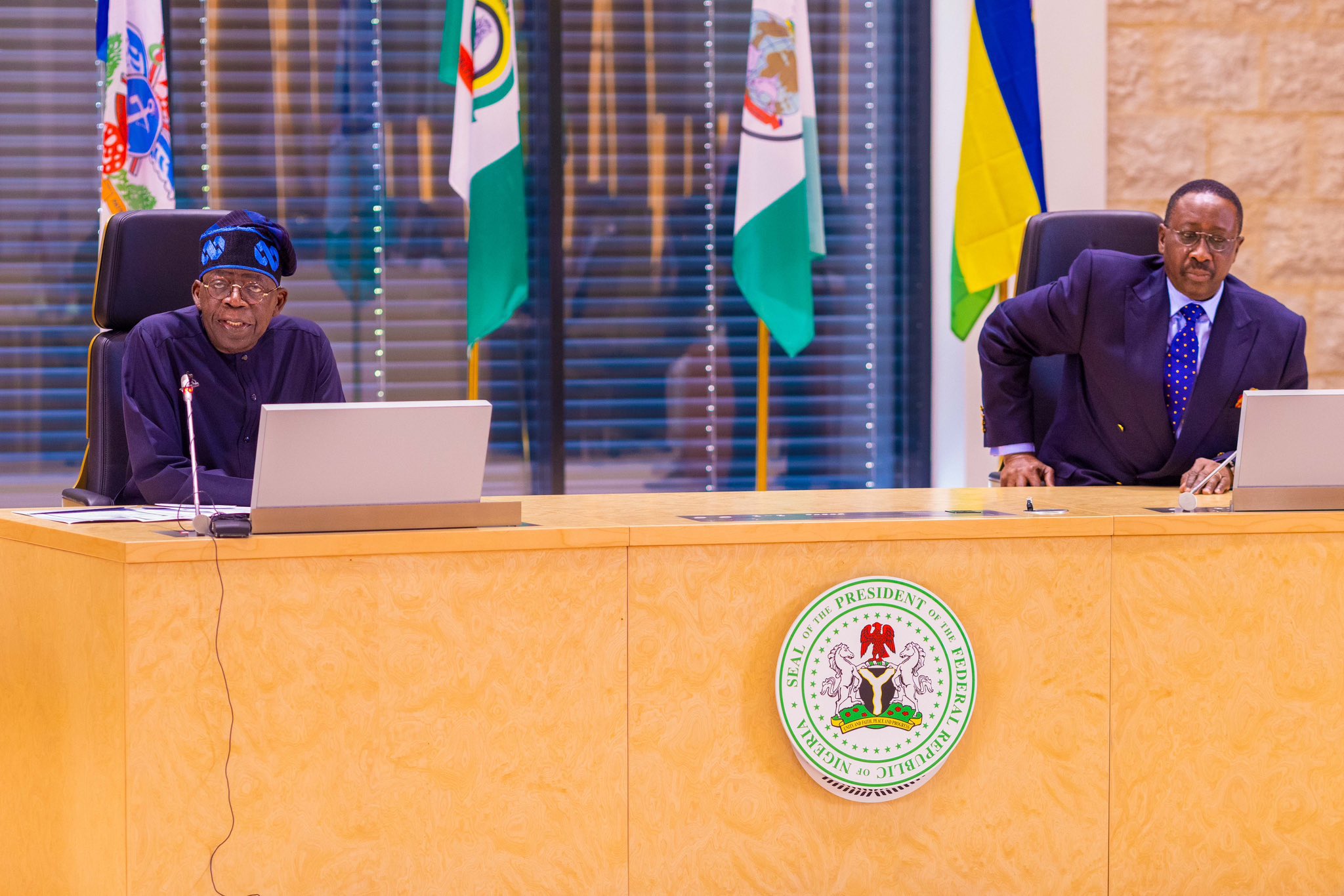 President Asiwaju Bola Ahmed Tinubu visit the New Office of the National Security Adviser on Monday 5 June, 2023