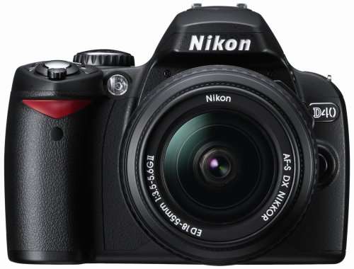 Nikon D40 6.1MP Digital SLR Camera Kit with 18-55mm f/3.5-5.6G ED II AF-S DX Zoom-Nikkor Lens