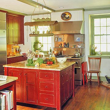 Modern Furniture Red  Kitchen  Decorating Ideas  2012