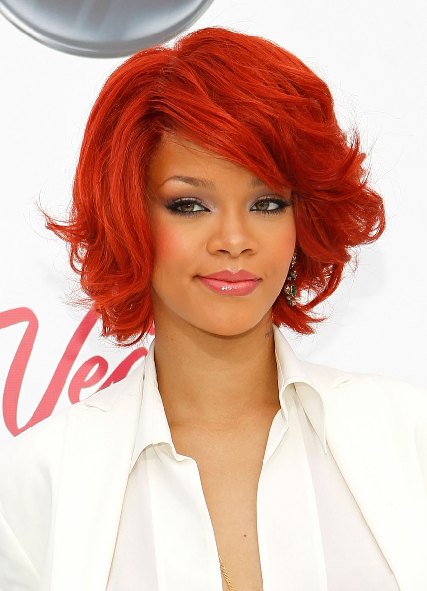 hairstyle: Rihanna Red Hairstyles