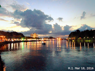 Sungai Sarawak Night View at Kuching Waterfront Jalan Main Bazaar (March 18, 2016)