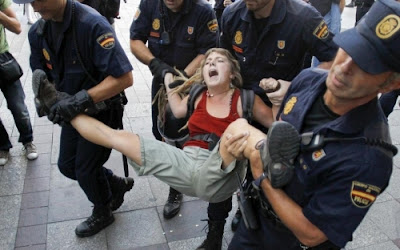 Puerta del Sol, Madrid, Portugal Spain, Spanish, Police, Brutality, Against, Peaceful, Protesters, Photos, Fascist, NWO