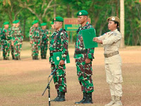 Rindam XVI/Ptm gelar Upacara Pengibaran Bendera 17-an 