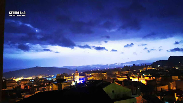 Η νύχτα έγινε μέρα από τον "Γηρυόνη" στο Ναύπλιο (βίντεο)