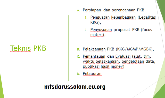 Teknis Kegiatan PKB (Persiapan, Perencanaan, Pelaksanaan, Pemantauan, Evaluasi Dan Pelaporan)