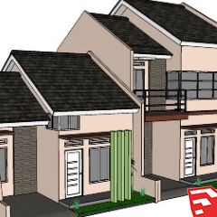 Download SketchUp model rumah