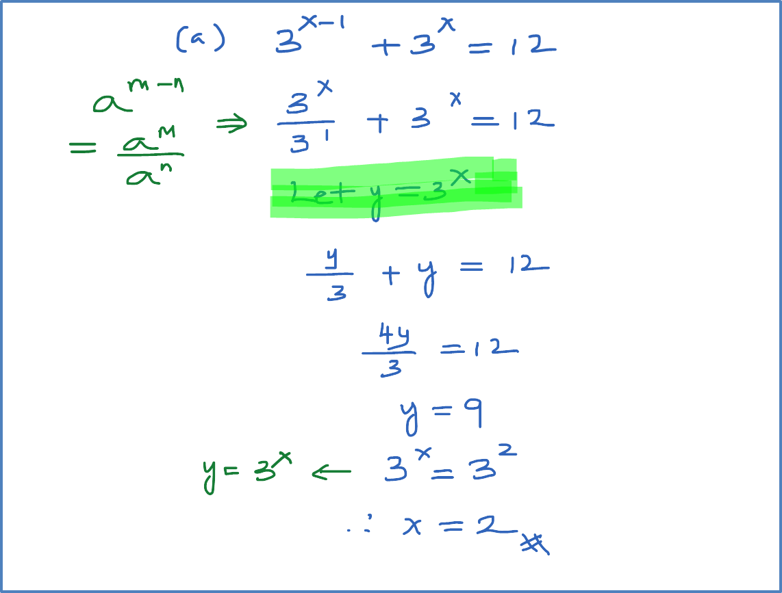 5.3 Persamaan yang Melibatkan Indeks (Contoh Soalan 