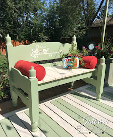 Playful Headboard Garden Bench