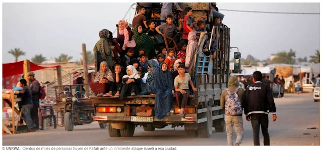 Crisis Humanitaria en Gaza: 360.000 personas huyen de Rafah ante amenaza militar israelí