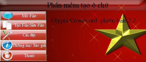 Olympia Crossword - Tạo ô chữ thật dễ , Phần mềm tạo ô chữ - OlympiaCrossword 2.2