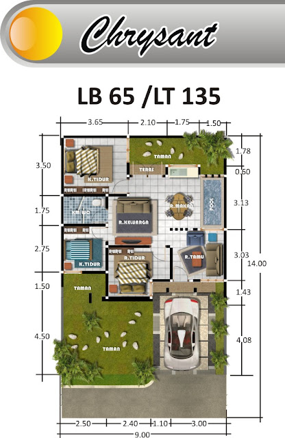  Desain  Rumah  Type 65 Informasi Perumahan  di Malang 