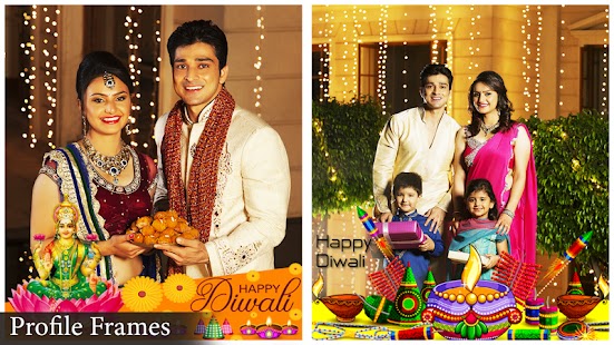 Download Happy Diwali Photo Frame App for Create your own diwali greeting card