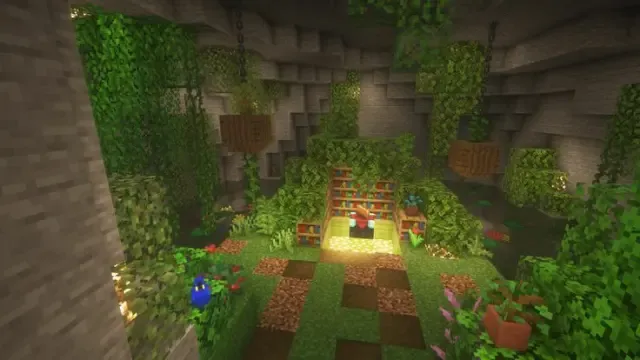 Minecraft Lush Cave Enchanting Room, best minecraft enchanting room, best minecraft enchanting room in 2023,  best minecraft enchanting room build, minecraft enchanting room elements
