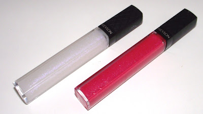 Revlon Colourburst Lip Gloss Review - 040 Crystal Water and 006 Strawberry Fraise