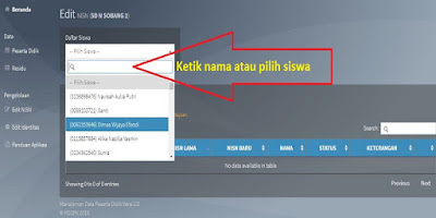 Cara Cepat Edit NISN Siswa di Verval PD Terbaru Tahun 2019