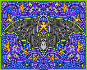 Happy Halloween! Bat knotwork